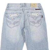 Mens Light Blue Denim Cotton Blend Casual Shorts M W32 Comfortable Fit