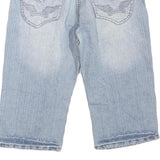 Mens Light Blue Denim Cotton Blend Casual Shorts M W32 Comfortable Fit