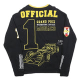 Mens Black Yellow Monaco Grand Prix Zip Jacket Cotton L Racing Graphic