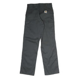 CARHARTT Mens Cotton Black Regular Straight Trousers W33 L30 Workwear Durable