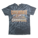 COLORTONE Mens Black Tie Dye Cincinnati Champions Graphic T-Shirt M Short Sleeve