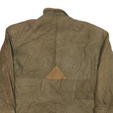 Womens Brown Leather Zip Jacket XL Patch Detail Classic Outerwear