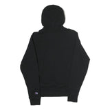 CHAMPION Mens Black Hooded Pullover Hoodie S Cotton Blend Camouflage Logo