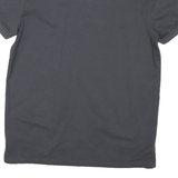 CALVIN KLEIN Mens Grey Short Sleeve Plain Polo Shirt S Cotton Casual