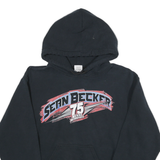 GILDAN Womens Black Sean Becker 75 Motorsports Pullover Hoodie S Racing Car