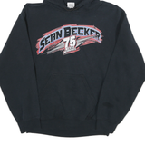 GILDAN Womens Black Sean Becker 75 Motorsports Pullover Hoodie S Racing Car