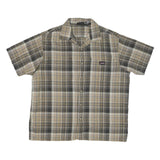 DICKIES Mens Beige & Grey Check Shirt XL Cotton Blend Casual Workwear