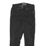 LEVI'S 721 Womens Jeans Black Slim Skinny Denim W26 L24 Stylish Classic Zip