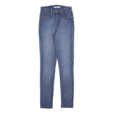 LEVI'S 721 Womens Jeans Blue Slim Skinny Denim Medium W26 L30 Classic Zip Fly