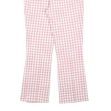 ZARA Womens Cotton Blend Pink & White Regular Fit Straight Leg Trousers W28 L26