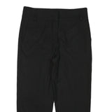 MASSIMO DUTTI Womens Viscose Blend Black Relaxed Straight Trousers W36 L26