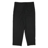 MASSIMO DUTTI Womens Viscose Blend Black Relaxed Straight Trousers W36 L26