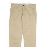 LEVI'S Mens Beige Cotton Regular Straight Trousers W32 L29 Casual Classic Zip