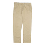 LEVI'S Mens Beige Cotton Regular Straight Trousers W32 L29 Casual Classic Zip