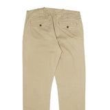 LEVI'S Mens Beige Cotton Regular Straight Trousers W32 L29 Casual Classic Zip
