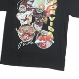 COMFORT COLOURS Mens Black Graphic T-Shirt L Cotton Short Sleeve Crew Neck