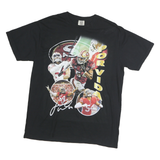 COMFORT COLOURS Mens Black Graphic T-Shirt L Cotton Short Sleeve Crew Neck