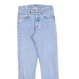 LEVI'S 501 Womens Jeans Blue Regular Straight Denim Light W25 L28 Classic Fit