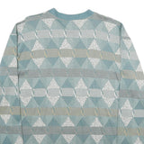 LINEA QUATTRO Mens Blue Patterned Pullover Geometric Round Neck Basic Knit M