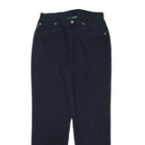 LAUREN RALPH LAUREN Womens Cotton Blend Navy Relaxed Straight Trousers W29 L29