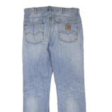CARHARTT Mens Jeans Blue Regular Straight Denim Medium W36 L33 Cotton Zip