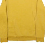 PUMA Womens Yellow Crew Neck XS Logo Print Pullover Casual Cotton Blend