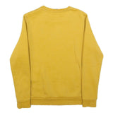 PUMA Womens Yellow Crew Neck XS Logo Print Pullover Casual Cotton Blend