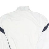 CHAMPION Mens White & Navy Zip Front Track Jacket M Polyester Sports Casual