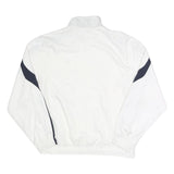 CHAMPION Mens White & Navy Zip Front Track Jacket M Polyester Sports Casual
