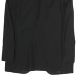 Mens Black Cotton Button Jacket XL Plain Classic Style Formal Blazer