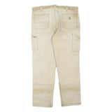 CARHARTT Mens Jeans Beige Regular Straight Denim Fair W40 L32 Workwear Utility