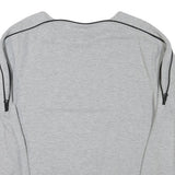 BOXEUR Mens Grey Cotton Blend Sweatshirt L Crew Neck Graphic Print