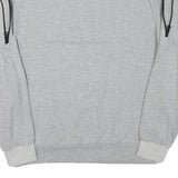 BOXEUR Mens Grey Cotton Blend Sweatshirt L Crew Neck Graphic Print
