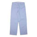DICKIES Mens Cotton Blend Blue Regular Fit Straight Leg Trousers W30 L29