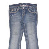 AMETHYST Womens Jeans Blue Regular Flared Denim Medium W31 L28 Stylish