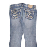 AMETHYST Womens Jeans Blue Regular Flared Denim Medium W31 L28 Stylish