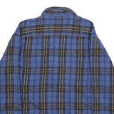 ST JOHN'S BAY Mens Blue & Brown Check Shirt XL Casual Button Cotton Flannel