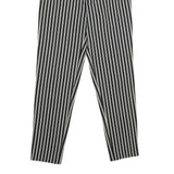 ARMANI JEANS Womens Polyester Blend Black & White Striped Regular Straight