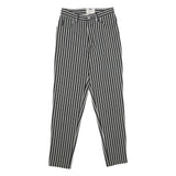 ARMANI JEANS Womens Polyester Blend Black & White Striped Regular Straight