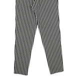 ARMANI JEANS Womens Polyester Blend Black & White Striped Regular Straight