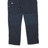 COMPASS Mens Polyester Blend Navy Relaxed Straight Trousers W30 L31 Casual