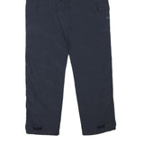 COMPASS Mens Polyester Blend Navy Relaxed Straight Trousers W30 L31 Casual