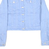 POLO RALPH LAUREN Womens Blue Cotton Blend Denim Jacket M Button Plain Casual