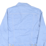 POLO RALPH LAUREN Womens Blue Cotton Blend Denim Jacket M Button Plain Casual