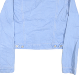 POLO RALPH LAUREN Womens Blue Cotton Blend Denim Jacket M Button Plain Casual