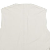 JOHN F GEE Mens Beige Cotton Sleeveless Jacket S Multi Pocket Zip Up Casual Vest