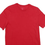 TOMMY HILFIGER Mens Red T-Shirt M Short Sleeve Crew Neck Plain Cotton Casual