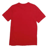 TOMMY HILFIGER Mens Red T-Shirt M Short Sleeve Crew Neck Plain Cotton Casual