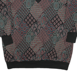 TOP NOTCH Womens Multicolour Abstract Pattern V-Neck XS Jumper Sweater