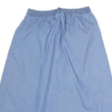 ANTHONY RICHARDS Womens Blue Cotton Blend Button Front Midi Denim Skirt M Casual